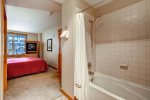 En-suite master bathroom in a two bedroom River Run Condo